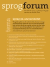 Cover of Nanna Bjargum & Bergthora Kristjansdottir: Sprog pa universitetet