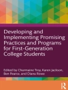 Cover of Karen Jackson & Ben Pearce: Developing and Implementing Promising Practices and Programs for First-Generation College Students