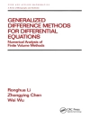 Cover of Zhongying Chen & Ronghua Li: Generalized Difference Methods for Differential Equations