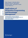 Cover of Salvador Abreu & Johannes Oetsch: Applications of Declarative Programming and Knowledge Management