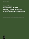 Bìa của Einleitung und Allgemeiner Teil