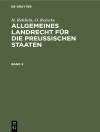 Omslag till A. Achilles & P. Hinschius: Allgemeines Landrecht für die Preußischen Staaten. Band 3