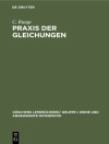 Cover von C. Runge: Praxis der Gleichungen