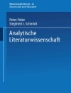 Cover of Peter Finke & S. J. Schmidt: Analytische Literaturwissenschaft