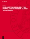 Cover of W. Rabe: Mikrometermessungen von Doppelsternen in den Jahren 1932 bis 1946