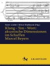 Cover of Sven Lüder & Alice Stašková: Klang – Ton – Wort: akustische Dimensionen im Schaffen Marcel Beyers