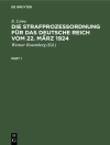 Cover von E. Löwe: Die Strafprozeßordnung für das Deutsche Reich vom 22. März 1924