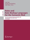 Cover of Asaf Adi & Suzette Stoutenburg: Rules and Rule Markup Languages for the Semantic Web
