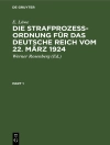 Cover von E. Löwe: Die Strafprozeßordnung für das Deutsche Reich vom 22. März 1924