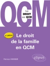 Omslag till Patricia Vannier: Le droit de la famille en QCM - 4e édition