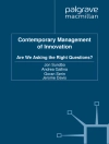 Cover of J. Sundbo & A. Gallina: Contemporary Management of Innovation