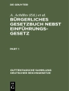 Bìa của A. Achilles & M. Greiff: Bürgerliches Gesetzbuch nebst Einführungsgesetz