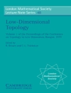 Cover of R. Brown & T. L. Thickstun: Low-Dimensional Topology